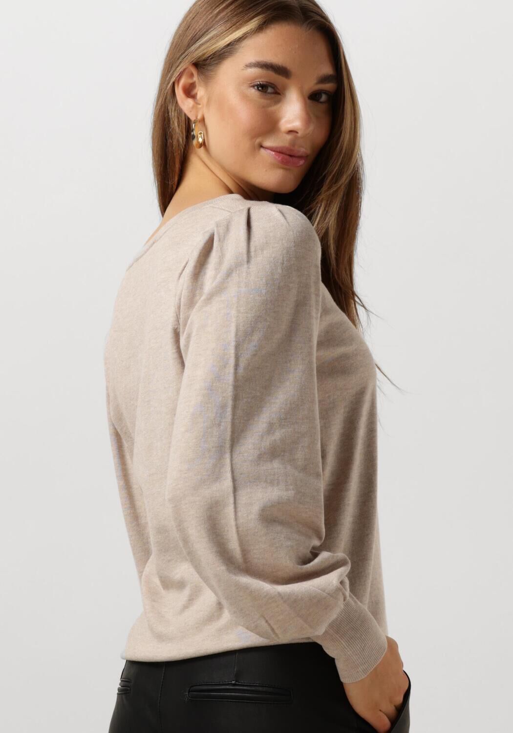 Beige SUMMUM Trui ROUND NECK SWEATER SOFT VISCOSE POLYAMIDE KNIT Omoda