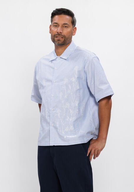 WOODBIRD Chemise d&eacute;contract&eacute; WBWANG OX FLOWER SHIRT Bleu clair - large