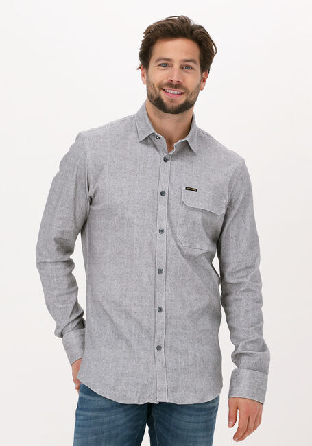 PME LEGEND Chemise décontracté LONG SLEEVE SHIRT PRINT ON HEA Gris clair - large