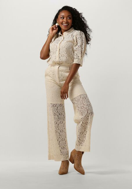 Ecru LOLLYS LAUNDRY Wijde broek SHEILALL PANTS - large