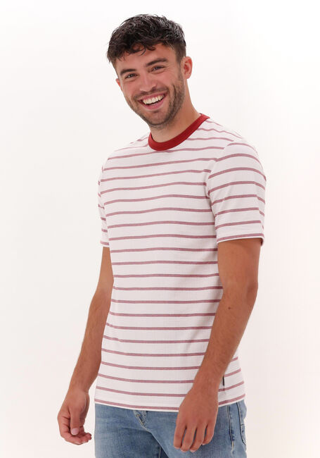 SCOTCH & SODA T-shirt WAFFLE JERSEY BRETON T-SHIRT en rouge - large