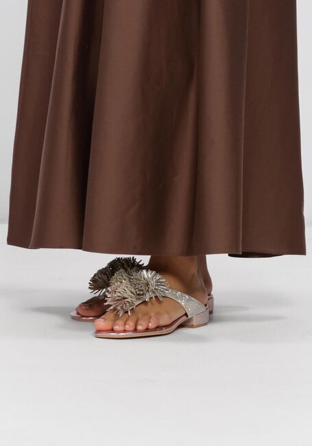 Roze KURT GEIGER LONDON Slippers POM POM T-BAR FLAT SANDAL - large