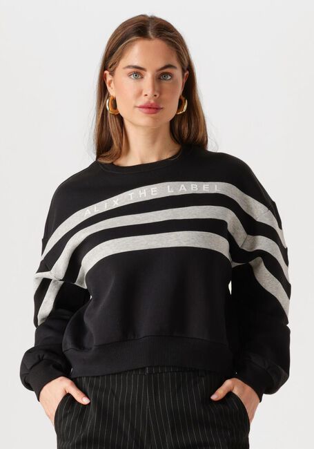 Zwarte ALIX THE LABEL Sweater LADIES KNITTED CROPPED SWEATER - large