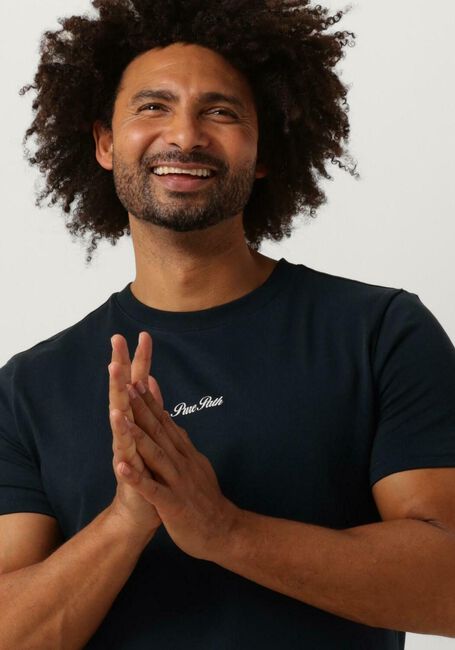 PURE PATH T-shirt TSHIRT WITH FRONT AND BACK PRINT Bleu fonc&eacute; - large