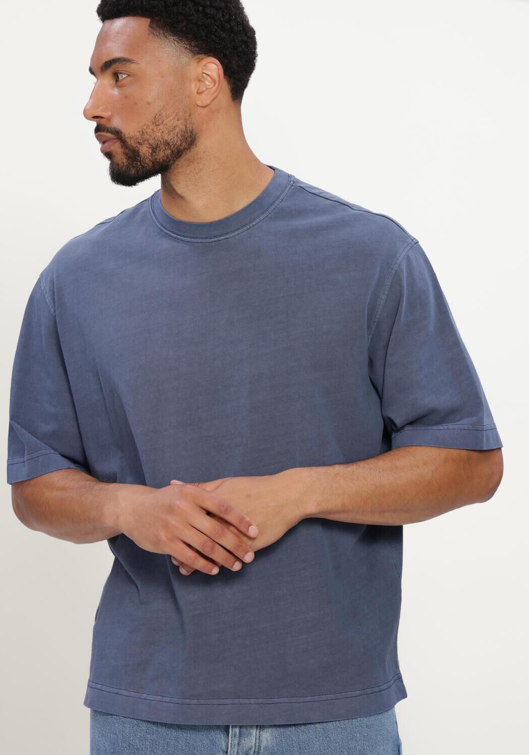 SELECTED MEN T-shirt SLHBOXYCORY SS O-NECK TEE en bleu - large