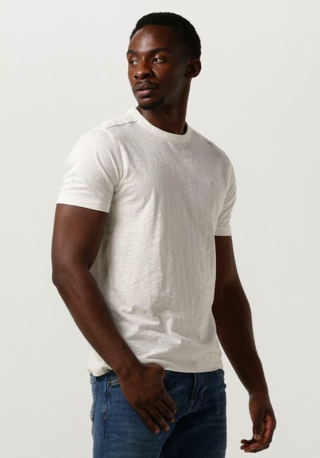CAST IRON T-shirt SHORT SLEEVE R-NECK ORGANIC COTTON SLUB ESSENTIAL en blanc - large