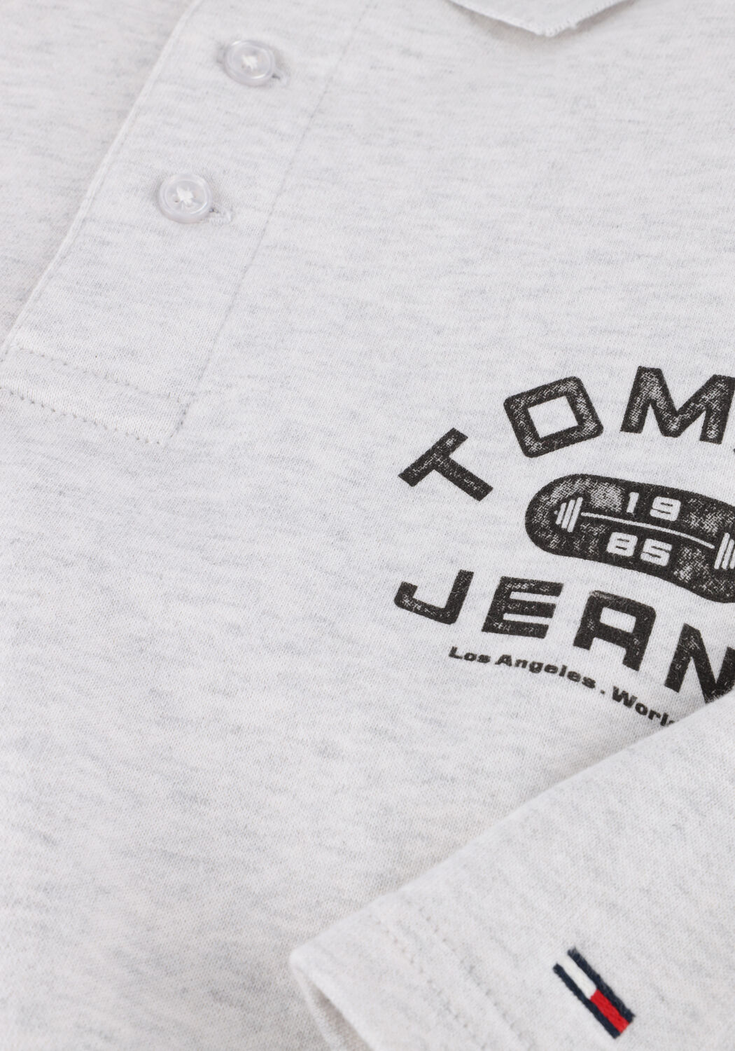 Grijze TOMMY JEANS Polo TJM 90S SOLID SPORT POLO - large