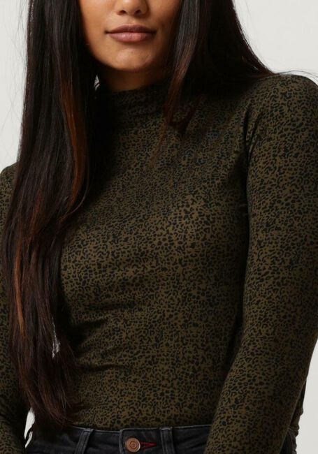 SCOTCH & SODA ALL OVER PRINTED MOCKNECK LONG SLEEVED SHIRT Hauts & T-shirts Vert foncé - large