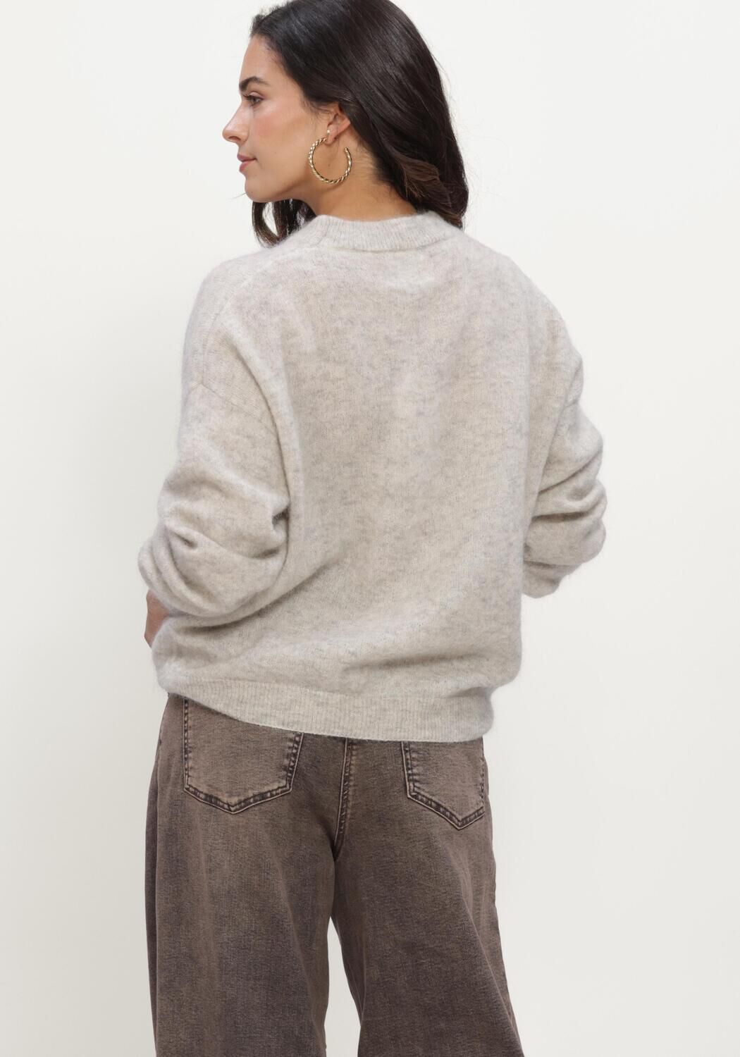 TWNS Pull HIGH-NECK PULLOVER, LONG SLEEVES en beige - large