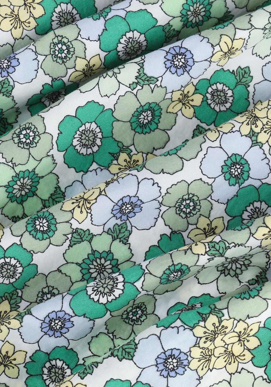 Groene ENVII Mini jurk ENLORI LS DRESS AOP 6731 - large