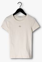 CALVIN KLEIN T-shirt MICRO MONOLOGO SLIM FIT TEE Blanc
