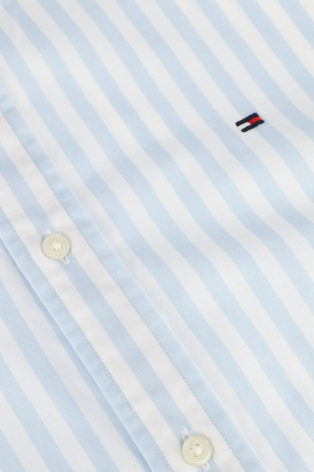 TOMMY HILFIGER Chemise d&eacute;contract&eacute; FLEX POPLIN BOLD STRIPE RF SHIRT Bleu clair - large