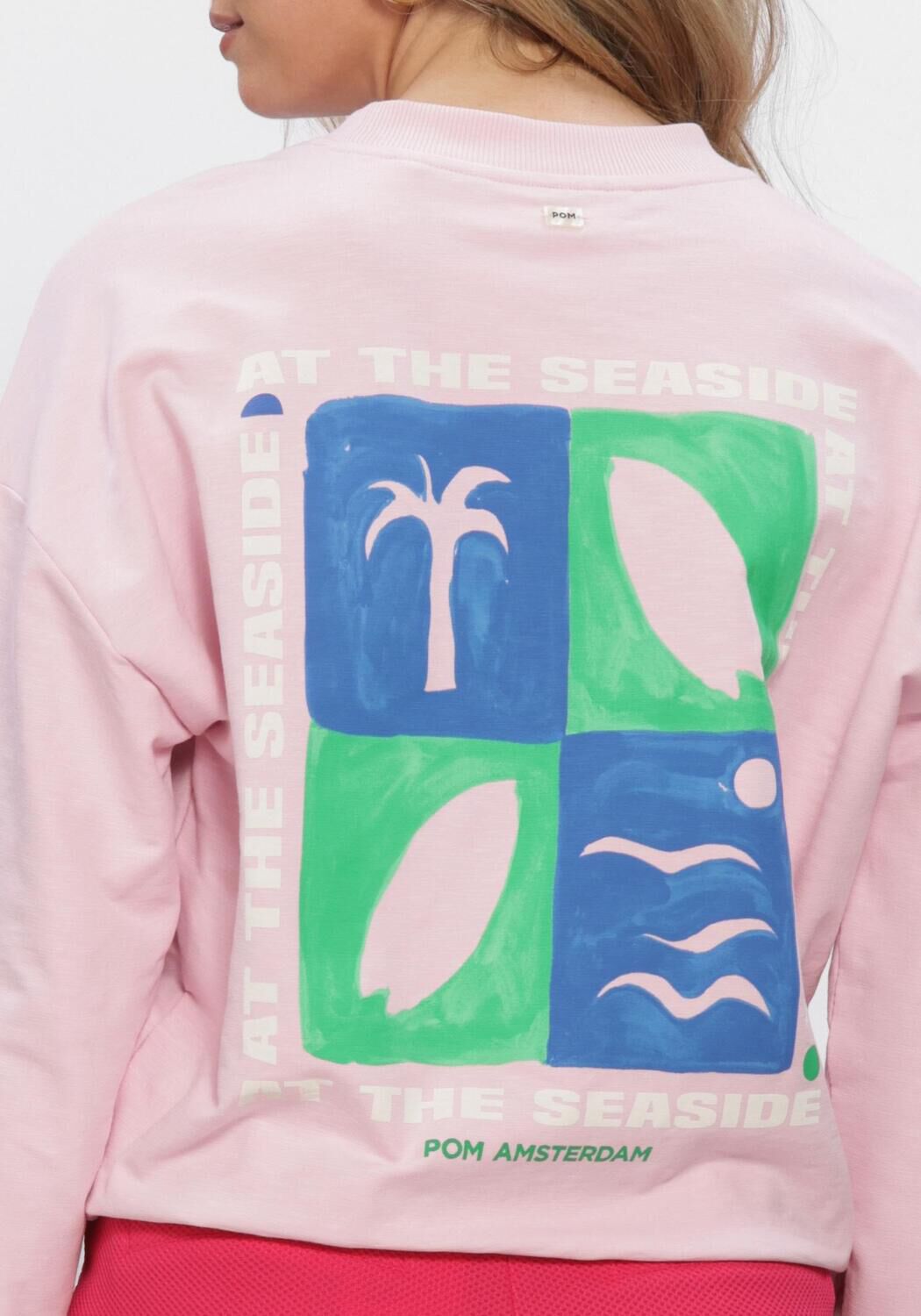 Roze POM AMSTERDAM Truien/vesten SWEATER SEASIDE PINK - large