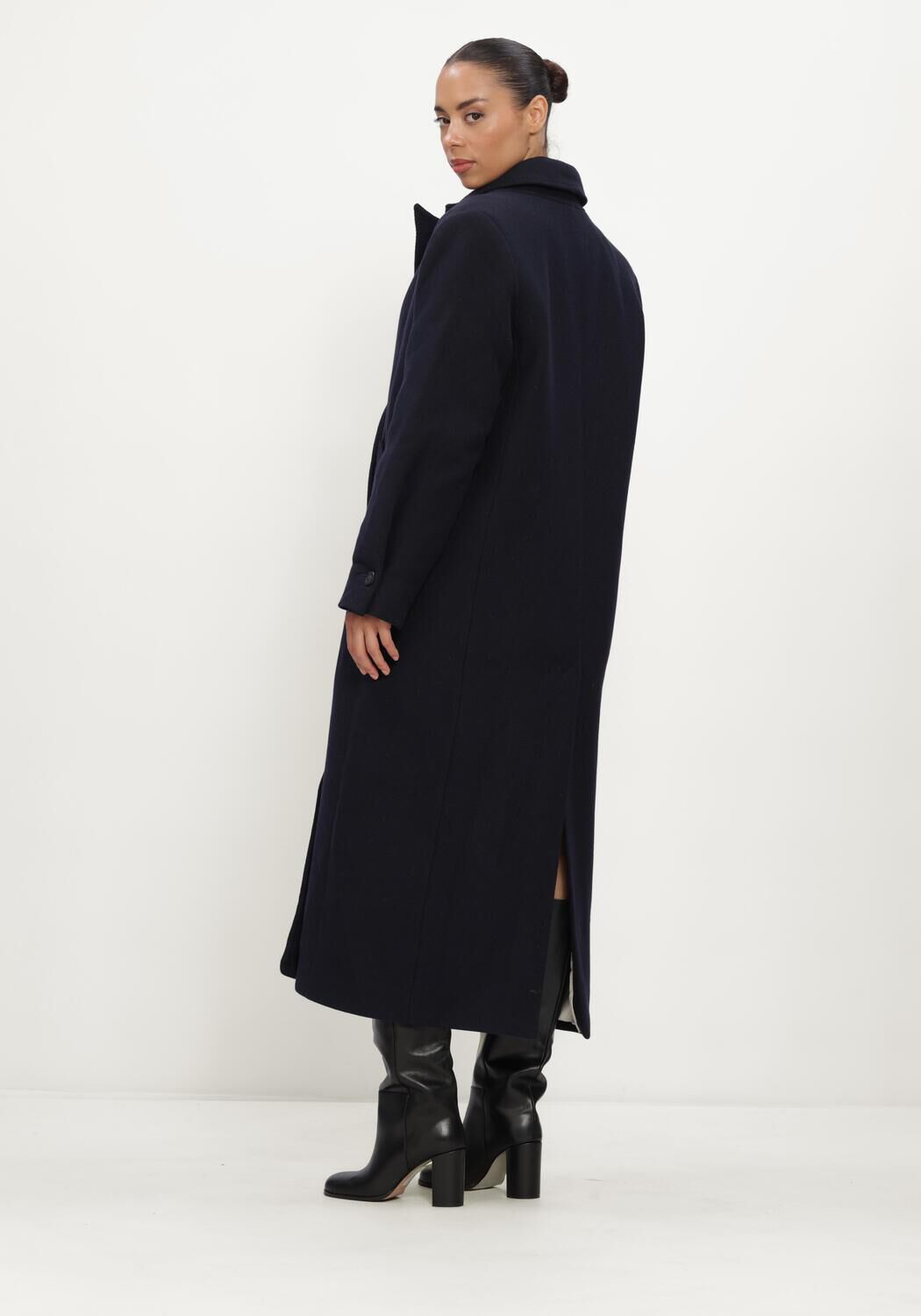 RUBY TUESDAY MATTIN WOOLEN DOUBLE BREATED LONG COAT Vestes Bleu fonc&eacute; - large