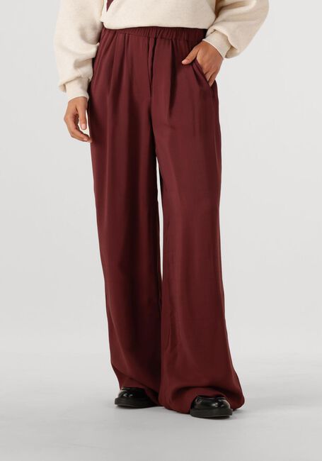 Bordeaux BY-BAR Wijde broek BENJI SATIN STRIPE PANTS - large