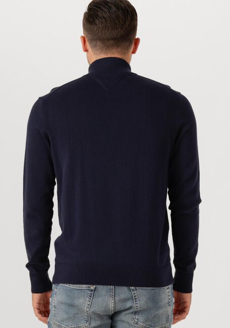 Donkerblauwe TOMMY HILFIGER Trui ESSENTIAL COTTON ZIP MOCK - large