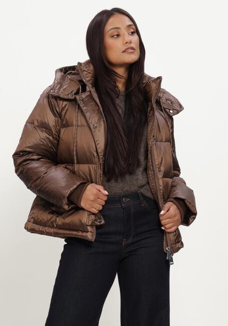MOS MOSH Veste matelass&eacute; MMJILLY METALLIC DOWN JACKET en marron - large