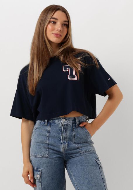 TOMMY JEANS T-shirt TJW LETTERMAN TEE Bleu foncé - large