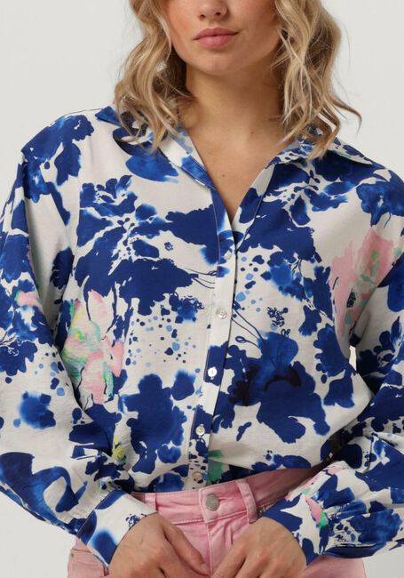 POM AMSTERDAM VIOLET CRANE BIRDS BLUE BLOUSE Blouses en bleu - large