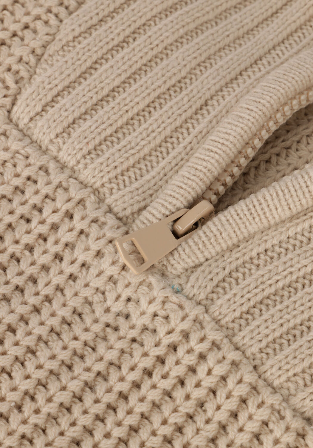 CC HEART Pull AVERY ZIP KNIT SWEATER Sable - large