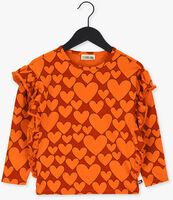 CARLIJNQ  HEARTS - RUFFLED TOP LONGSLEEVE en orange