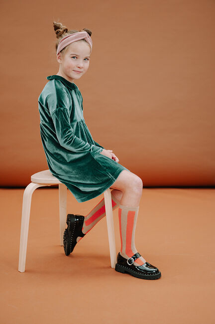 Bruine Sproet & Sprout Beenmode SOCKS STRIPE TOMATO Bruine Sproet & Sprout Beenmode SOCKS STRIPE TOMATO - large
