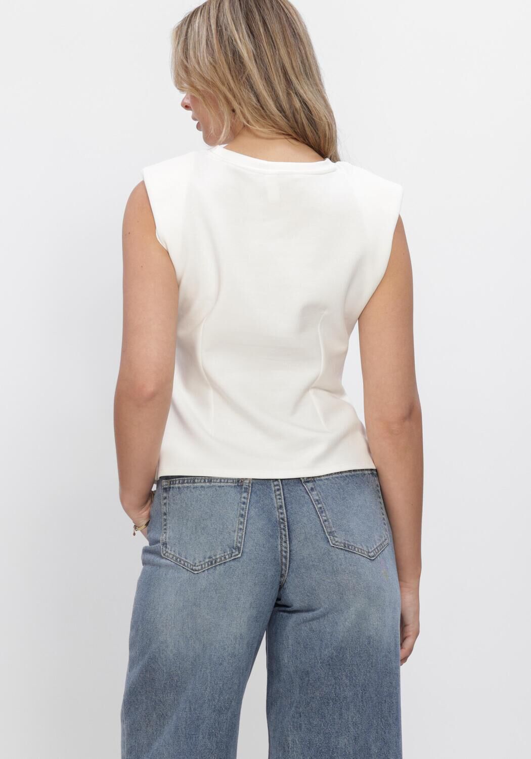 Witte Y.A.S. Tops & T-shirts YASPINA SL TOP NOOS - large