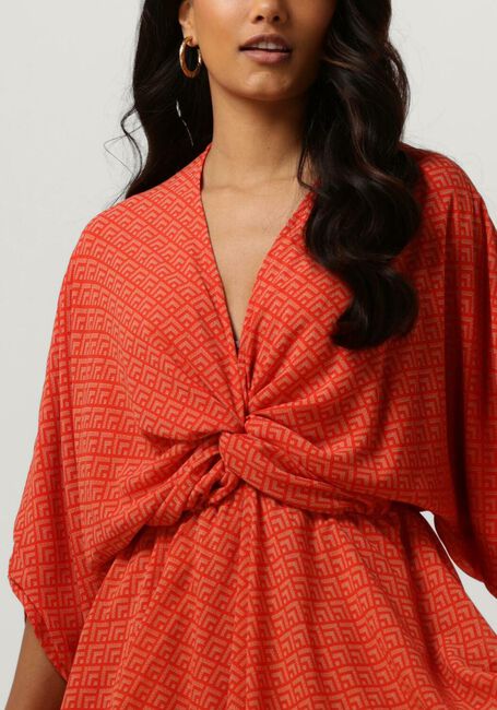 COLOURFUL REBEL Mini robe MENCIA SMALL GEO TWO LAYER MINI DRESS en orange - large