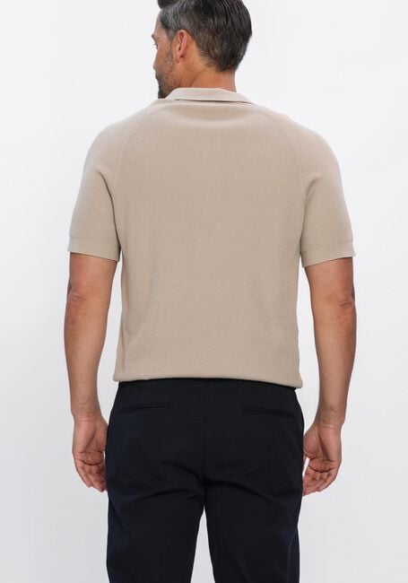 PROFUOMO Polo POLO OPEN COLLAR RIB en beige - large