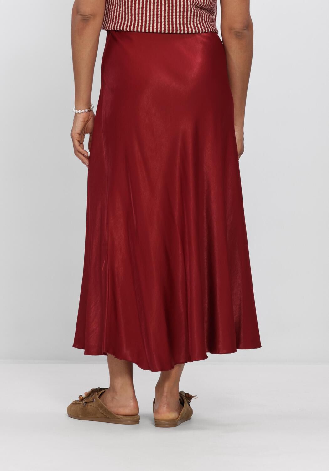 MSCH COPENHAGEN Jupe midi MSCHNICOLETTE ULLAS SKIRT Bordeaux - large