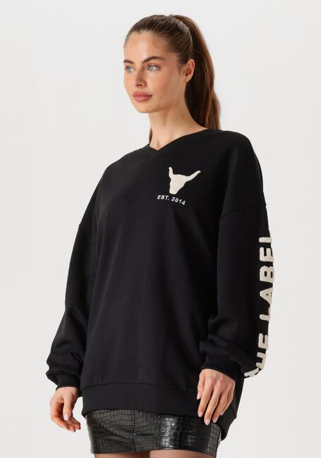 ALIX THE LABEL Pull LADIES KNITTED THE LABEL SWEATER en noir - large
