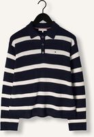 Donkerblauwe TOMMY HILFIGER Polo SOFT WOOL POLO-NK SWEATER Donkerblauwe TOMMY HILFIGER Polo SOFT WOOL POLO-NK SWEATER - medium