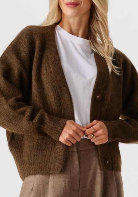 Bruine SECOND FEMALE Vest BROOKY KNIT BOXY SPENCER - large