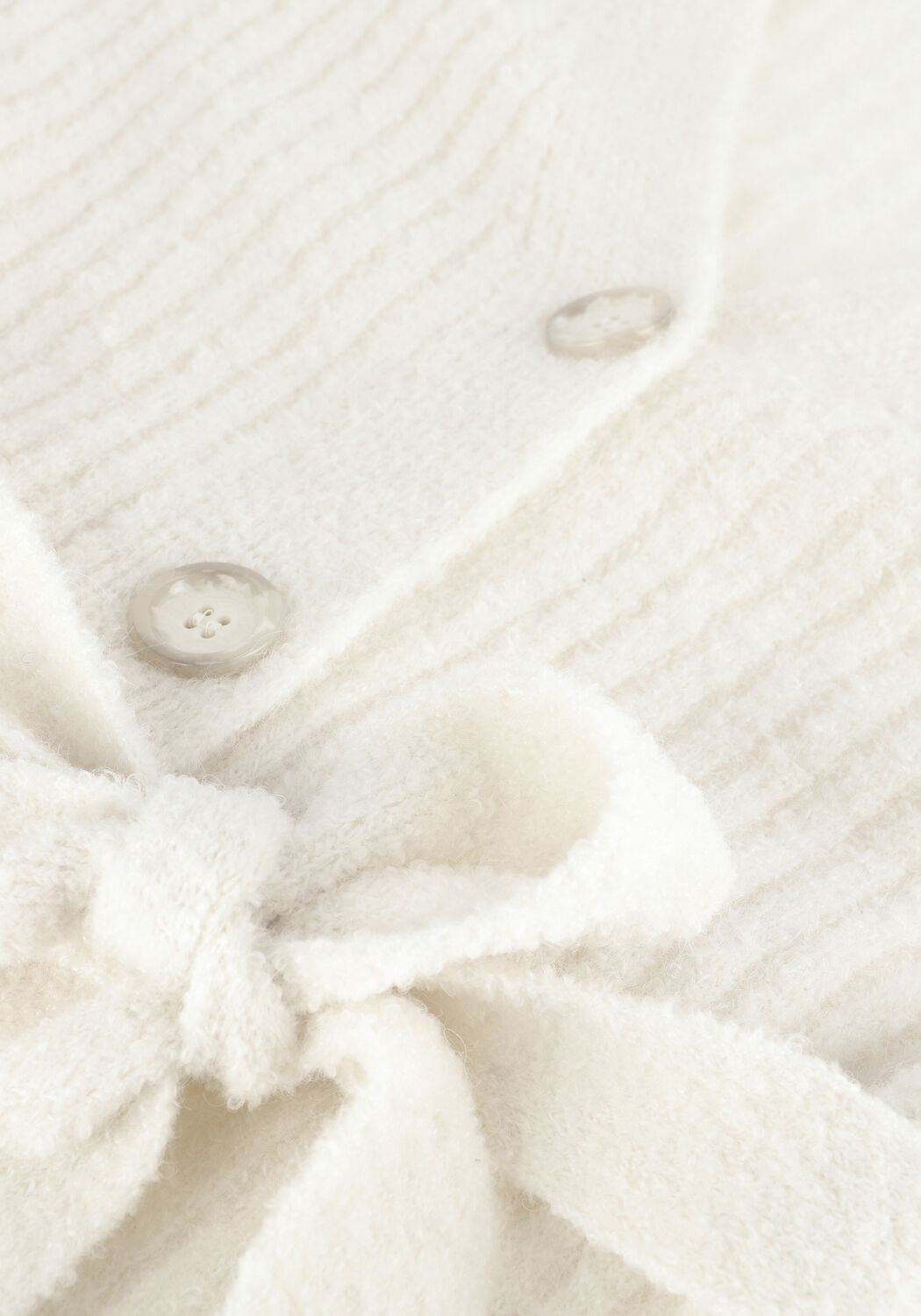 VANILIA Gilet HEAVY RIB CARDIGAN &Eacute;cru - large