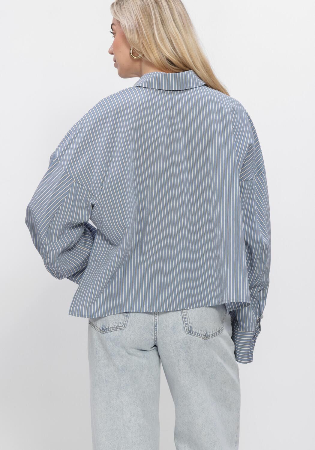 DRYKORN OSHIA STRIPE BLOUSE Blouses en bleu - large