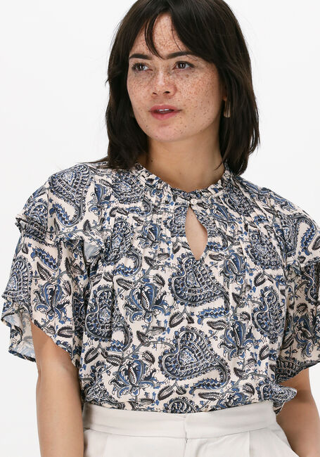 BY-BAR Haut ELIN PAISLEY BLOUSE en bleu - large