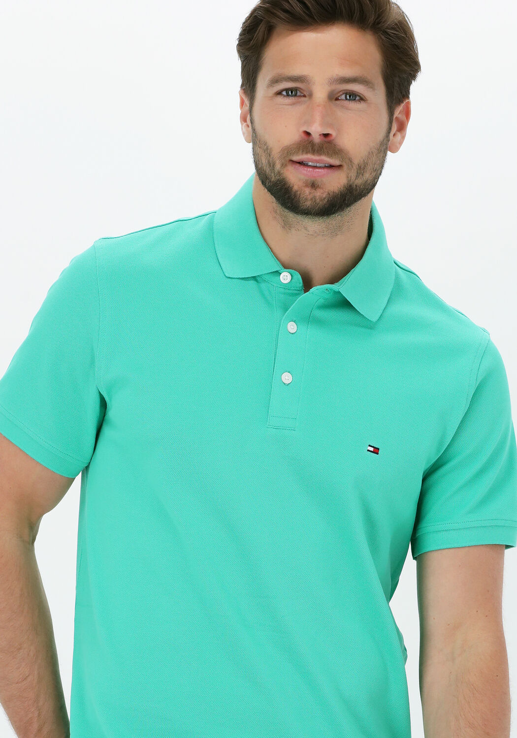 Polo tommy hilfiger vert deals