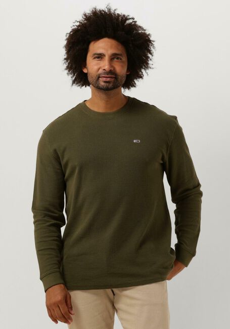 TOMMY JEANS  TJM CLASSIC WAFFLE TEE en vert - large