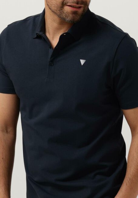 PUREWHITE Polo POLO WITH BUTTON PLACKET AND SMALL PRINT ON CHEST Bleu fonc&eacute; - large