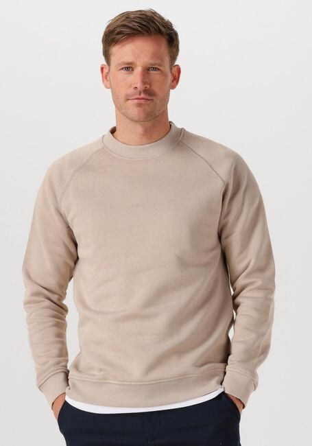GENTI Pull BASIC LOGO SWEATER en beige - large