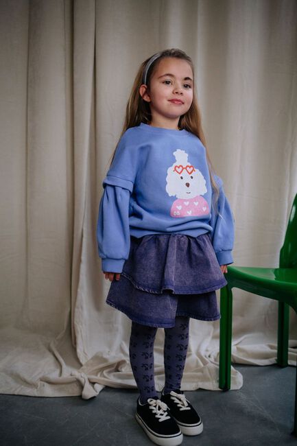 DAILY BRAT Mini-jupe SNAPPY DENIM SKIRT en violet - large