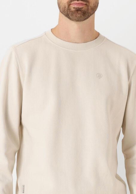 Ecru CAST IRON Trui LONG SLEEVE R-NECK REGULAR FIT TWILL - large