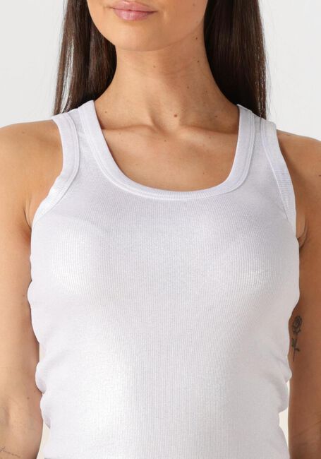 SUMMUM T-shirt RIB TANKTOP COTTON RIB en blanc - large