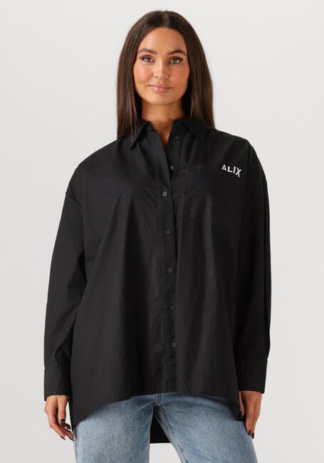 ALIX THE LABEL LADIES WOVEN OVERSIZED POPLIN BLOUSE Blouses en noir - large