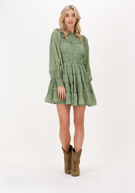 NA-KD Mini robe STRUCTURED CHIFFON MINI DRESS Olive - large
