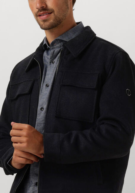 Donkerblauwe DSTREZZED Jack COLTON WOOL JACKET - large