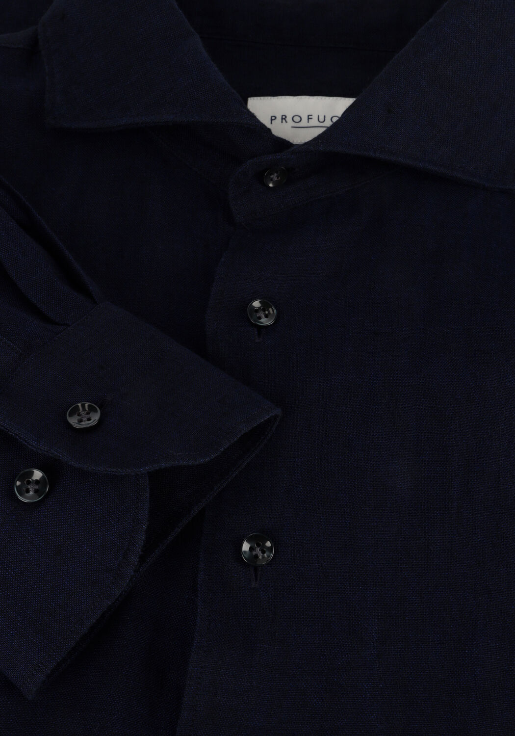 PROFUOMO Chemise d&eacute;contract&eacute; SHIRT X-CUTAWAY SC LINNEN Bleu fonc&eacute; - large