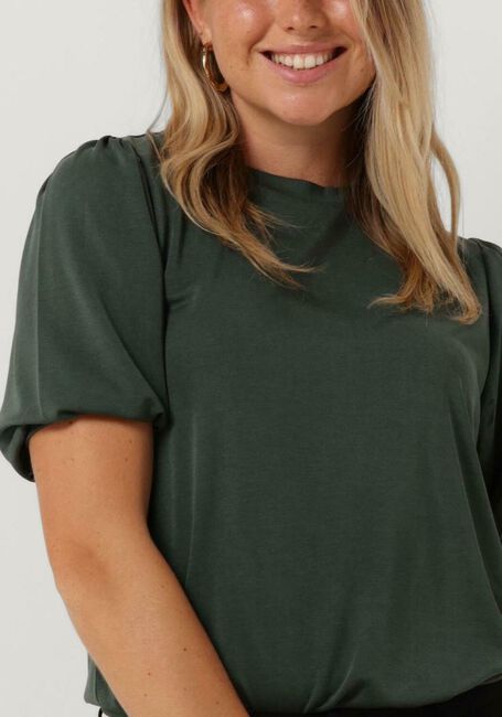Groene MINUS T-shirt DARSY PUFF SLEEVE T-SHIRT - large