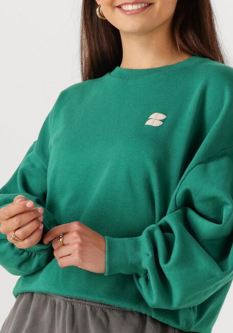 Groene BY-BAR Trui BIBI DICTIONARY BIG SWEATER - large