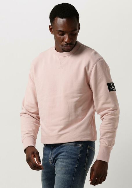 CALVIN KLEIN Chandail BADGE CREW NECK Rose clair - large